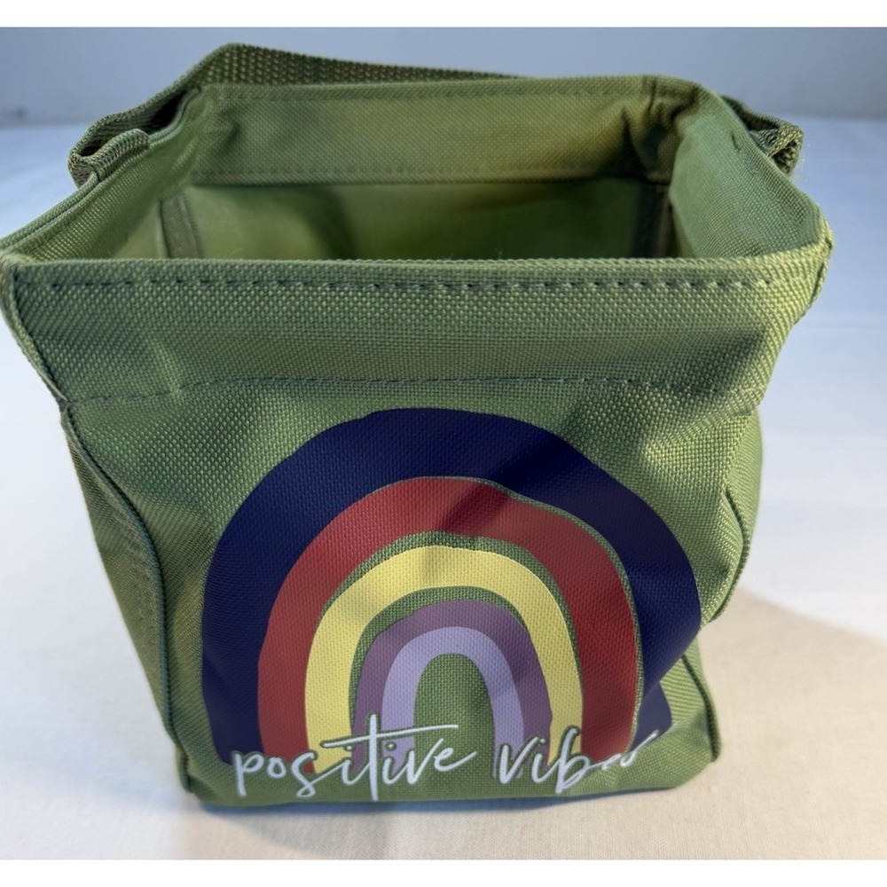 Thirty One Little Carry All Caddy‎ Positive Vibes Spring Rainbow Green GIFT